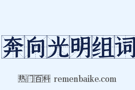 奔向光明组词是什么意思的图片
